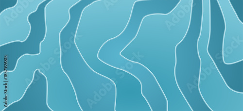 Abstract Blue Wavy Lines Background with Modern Gradient and Fluid Organic Shapes