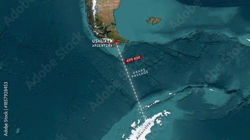 Map of Drake Passage