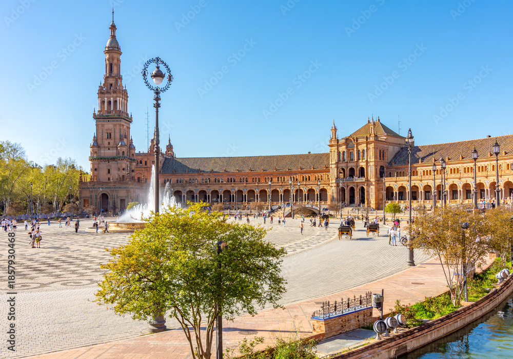 Obraz premium Architecture of Spain square in Seville, Spain