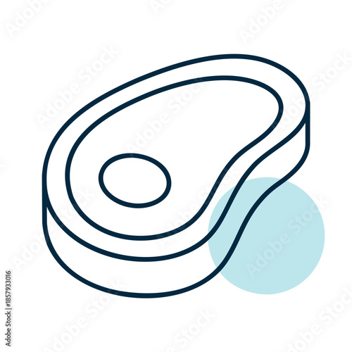 Beef Steak Cut Minimalistic Flat Icon