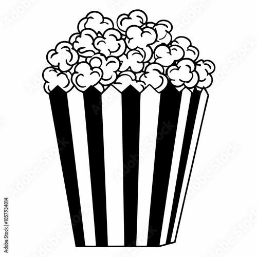 Movie Theater Popcorn Flat Design