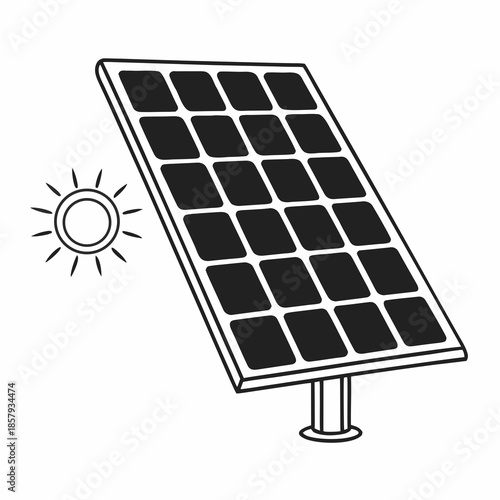 Renewable Solar Energy Flat Icon