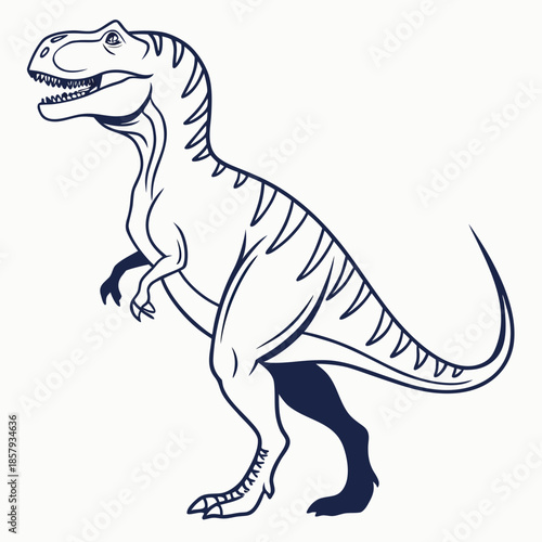 Flat Design T-Rex Dinosaur Illustration