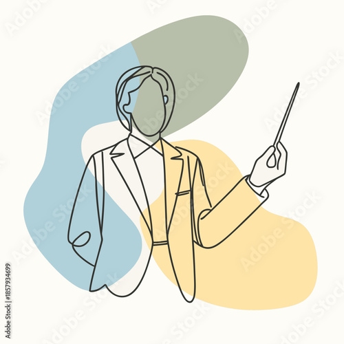 Flat Educator Character Illustration