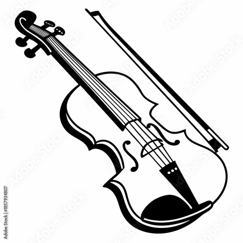 Violin Musical Instrument Flat Vector