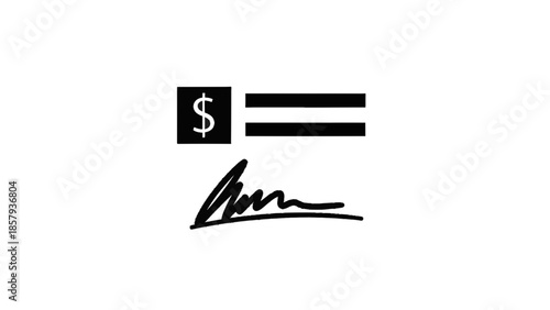 Vector illustration of a dollar sign with three horizontal bars, on transparent background