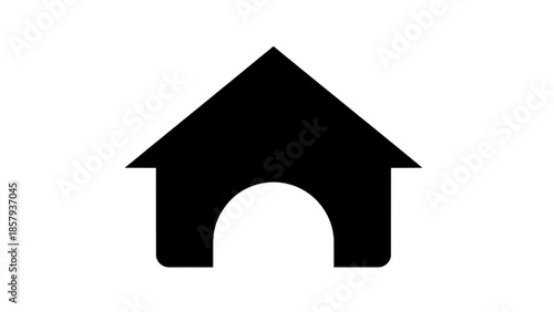 Vector illustration of a dog house on transparent background, home for pets