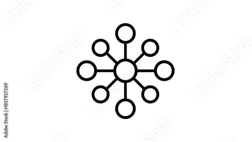 Vector illustration of a network of interconnected nodes on a transparent background