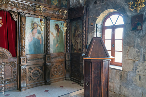 Iconostasis and Natural Light in Cave Church