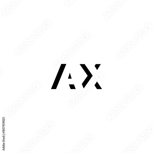 Free Download AX Negative Space Monogram Logo – Modern Minimal Lettermark Design - GFXLoad