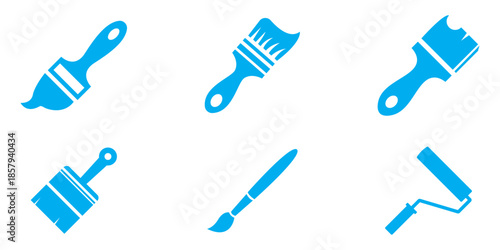 Paint icon vector. paint brush sign and symbol. paint roller icon vector.