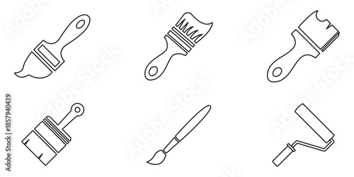 Paint icon vector. paint brush sign and symbol. paint roller icon vector.