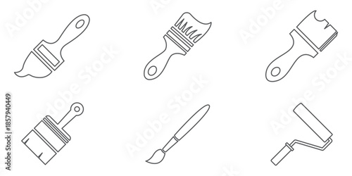 Paint icon vector. paint brush sign and symbol. paint roller icon vector.