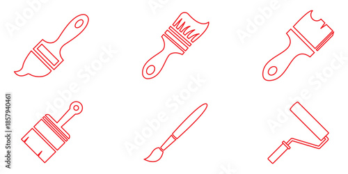 Paint icon vector. paint brush sign and symbol. paint roller icon vector.