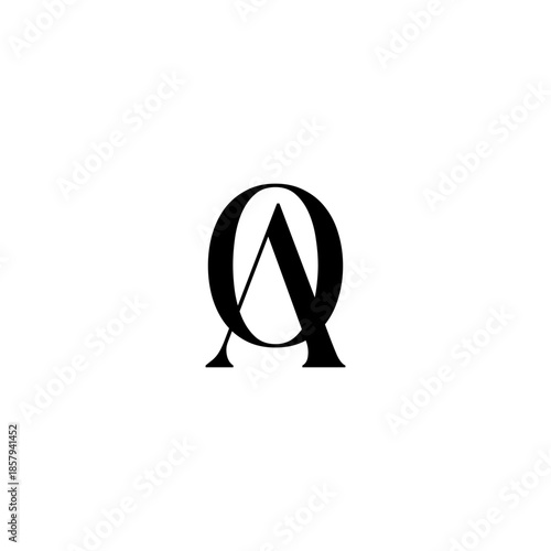 AO Negative Space Monogram Logo – Modern Minimal Lettermark Design