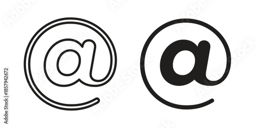 At icons. Outline and filled icons. Vector Graphic. EPS 10