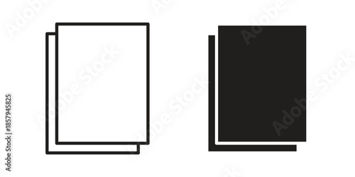 Copy icons. Outline and filled icons. Vector Graphic. EPS 10