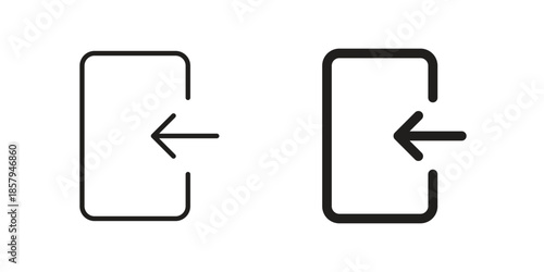 Enter icons. Outline and filled icons. Vector Graphic. EPS 10