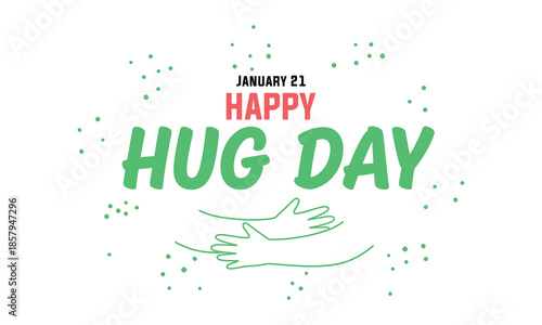 Happy hug day greeting card image