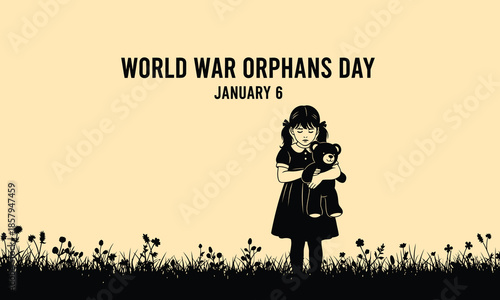 World war orphans day awareness image