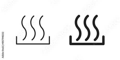 Heat icons. Outline and filled icons. Vector Graphic. EPS 10
