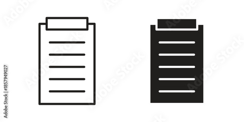 List icons. Outline and filled icons. Vector Graphic. EPS 10