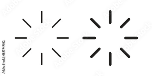 Loading icons. Outline and filled icons. Vector Graphic. EPS 10