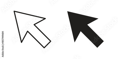 Mouse icons. Outline and filled icons. Vector Graphic. EPS 10