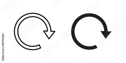 Recycle icons. Outline and filled icons. Vector Graphic. EPS 10