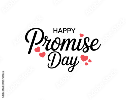 Happy Promise Day,  celebrated on February 11th as part of Valentines Week, special day for loved ones, friends, or family, focusing on love, loyalty background vector design