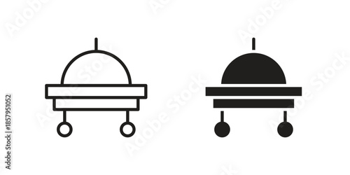 Room service icons. Outline and filled icons. Vector Graphic. EPS 10