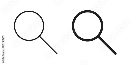 Search icons. Outline and filled icons. Vector Graphic. EPS 10