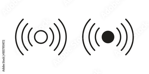 Sensor icons. Outline and filled icons. Vector Graphic. EPS 10