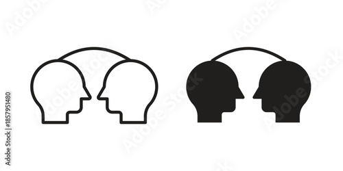 Share thoughts icons. Outline and filled icons. Vector Graphic. EPS 10