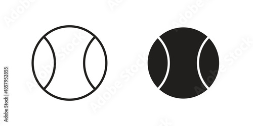 Tennis icons. Outline and filled icons. Vector Graphic. EPS 10