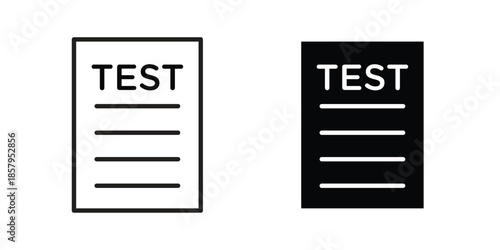 Test icons. Outline and filled icons. Vector Graphic. EPS 10
