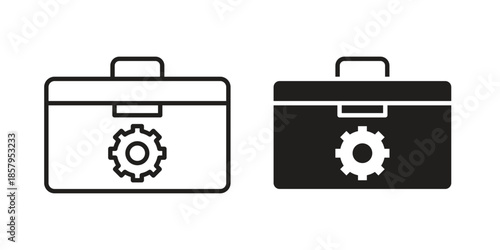 Toolbox icons. Outline and filled icons. Vector Graphic. EPS 10