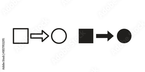 Transform icons. Outline and filled icons. Vector Graphic. EPS 10