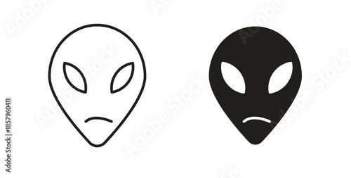 Alien icons. EPS 10. Graphic icon vector designs