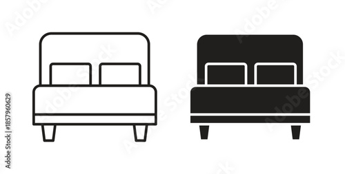 Bed icons. EPS 10. Graphic icon vector designs