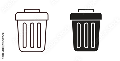 Bin icons. EPS 10. Graphic icon vector designs