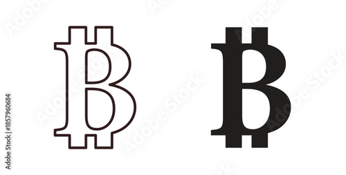 Bitcoin icons. EPS 10. Graphic icon vector designs