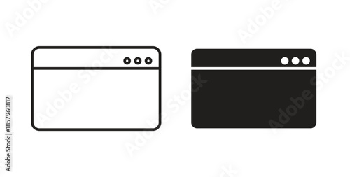 Browser window icons. EPS 10. Graphic icon vector designs