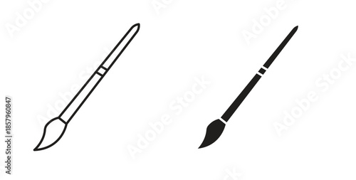 Brush icons. EPS 10. Graphic icon vector designs