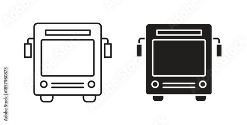 Bus icons. EPS 10. Graphic icon vector designs