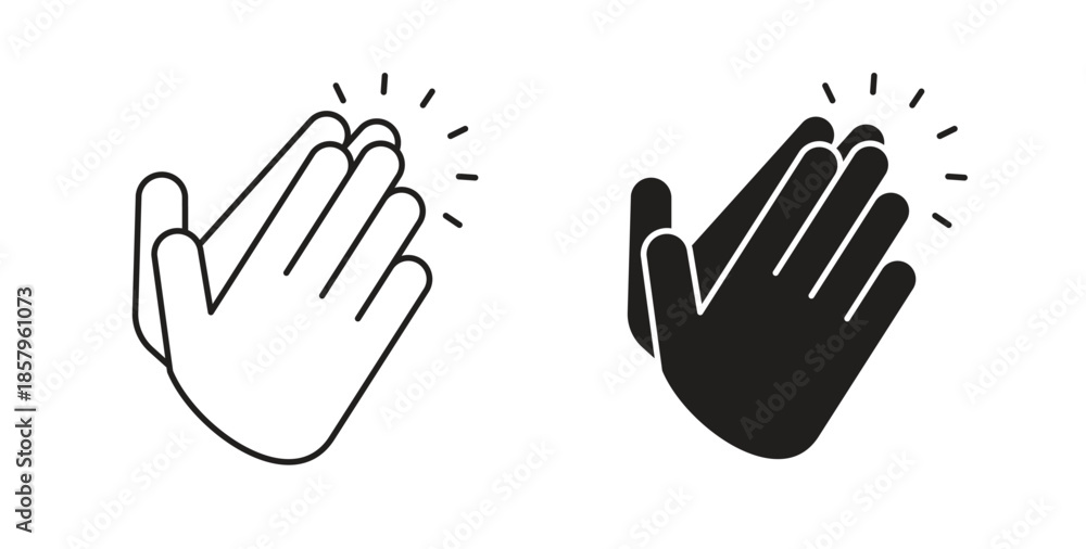 Obraz premium Clap icons. EPS 10. Graphic icon vector designs