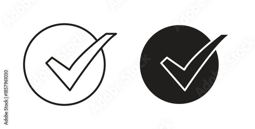 Check mark icons. EPS 10. Graphic icon vector designs