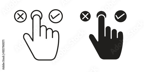 Choice icons. EPS 10. Graphic icon vector designs