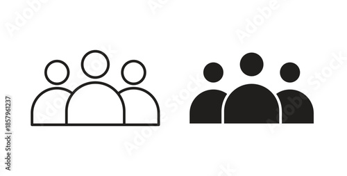 Community icons. EPS 10. Graphic icon vector designs