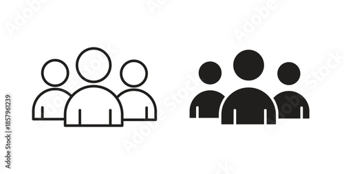 Community icons. EPS 10. Graphic icon vector designs